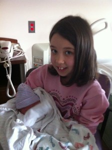 With big sister Belle!