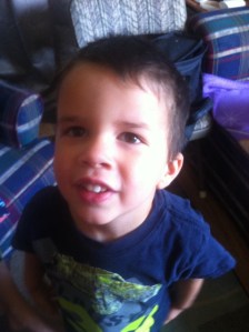 Jonathan is 3.5 and is working on letters and numbers.  He loves doing school with sisters.