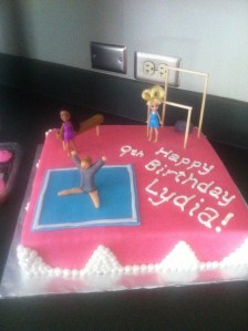 Gymnastics cake for family friend.