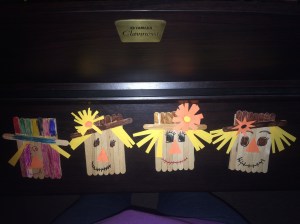 Popsicle Stick Scarecrows