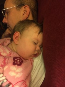 Daddy and Katherine sleeping.