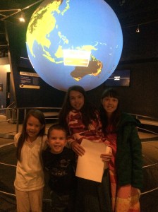 Jonathan's favorite place at the museum - Space Odyssey.