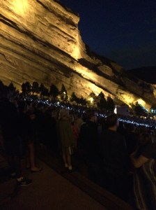 Rocks to the left of us.