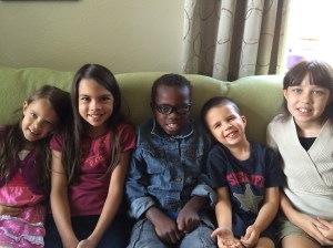 Alex, Natasha, Chris (family friend), Jonathan and Belle