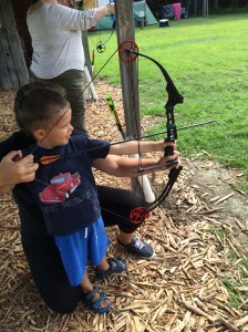 Jonathan trying archery!
