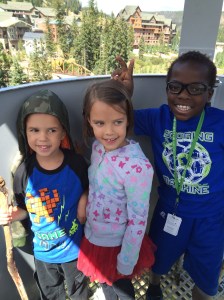 Jonathan, Alex and Chris on the gondola.