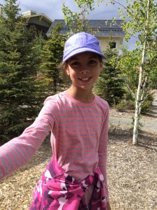 Natasha on the hike. The high point was riding the chair lift down!