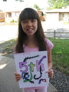 Belle 1st Day of School 2015