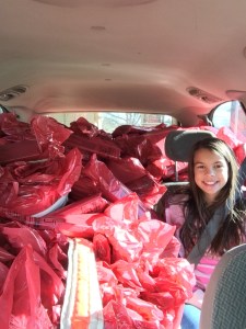 The van is loaded and we are ready to deliver the newspapers!