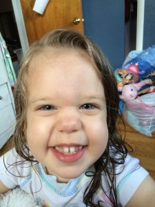 Katherine after a bath.  June 2016