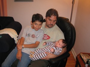 Jonathan with his Uncle Andy and his cousin Jake.