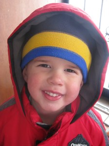 Coming in from the playing out in the cold in Breckenridge.