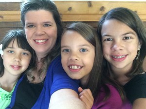 Me and the girls getting ready for the wedding.